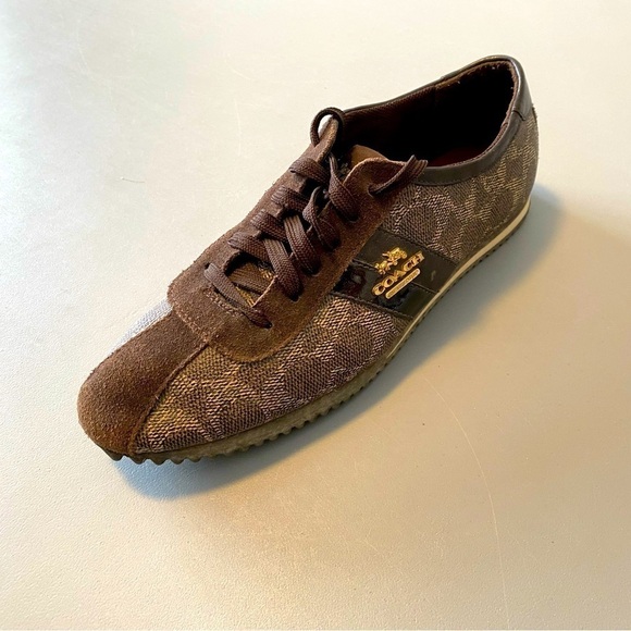 Coach Ivy Sz 6.5 Leather & Suede Fashion Sneakers - Picture 2 of 13